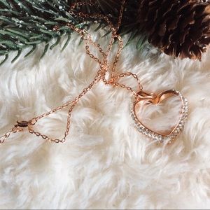 Rose Gold Necklace Swarovski Crystals